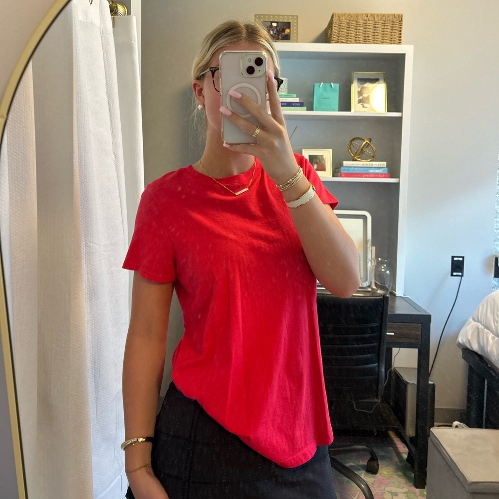Madewell Vintage Crewneck Cotton T-Shirt - Red